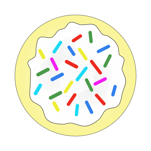 Rainbow sprinkles sugar cookie