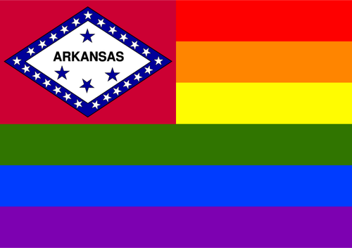 LGBT and Arkansas flag