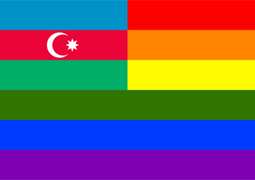 LGBT and Azerbaijan flag