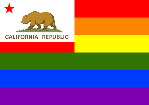 Californian flag and LGBT colors