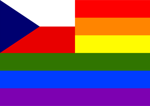 Česká republika a LGBT vlajka