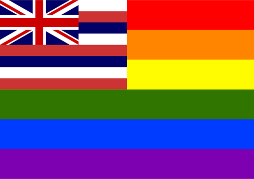 Hawaiian a LGBT vlajka