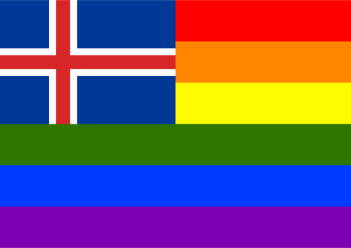 LGBT and Iceland flag