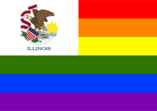 Illinois a LGBT vlajka