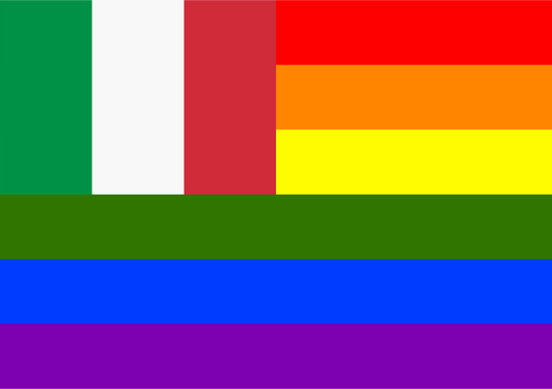 Italian and queer flag