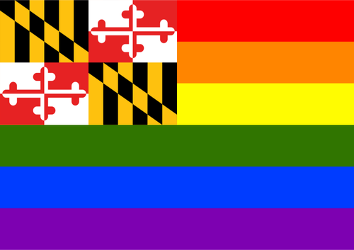 Maryland und LGBT-Flagge