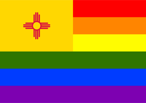 New Mexico and LGBT flag