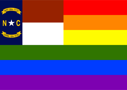 Severní Karolína a LGBT vlajka