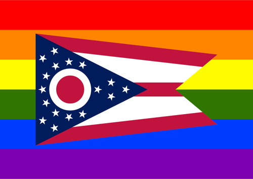 Ohio and LGBT flag