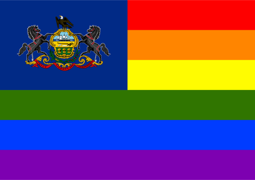 LGBT and Pennsylvanian flag