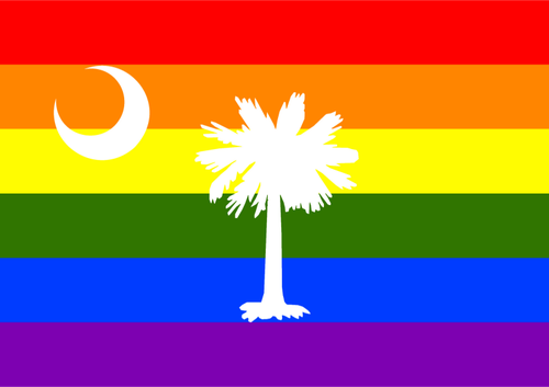 South Carolina and LGBT flag