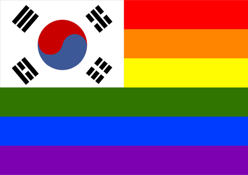 Vlajka Jižní Koreje a queer