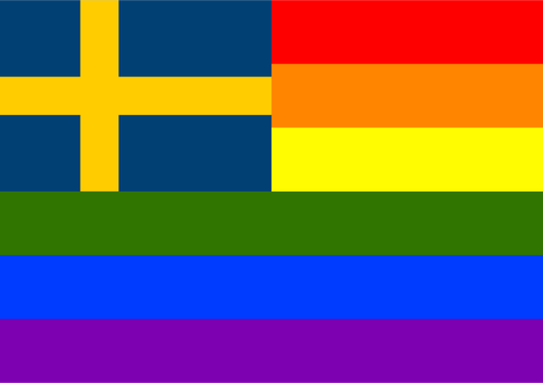 Rainbow a švédská vlajka