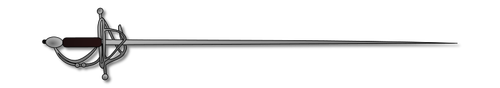 Kresba z dlouhé kovový meč