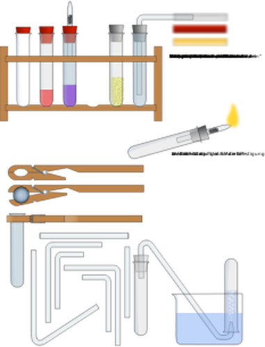 Vector graphics of laboratory equipment selection