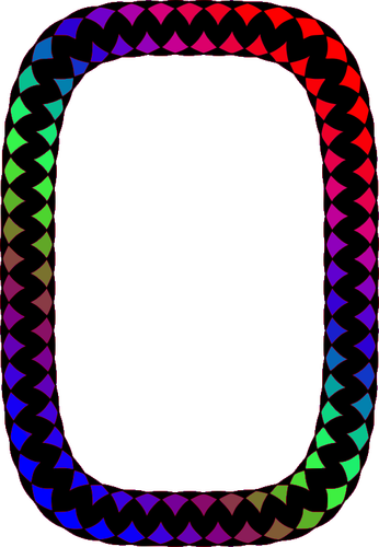Estrutura retangular em cores do arco-íris