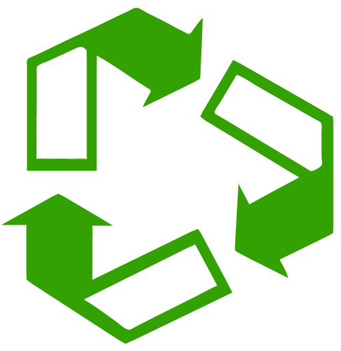 緑のリサイクルの記号ベクトル イラスト