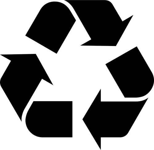 Sylwetka symbol recyklingu