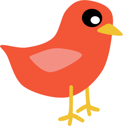 Red cardinal bird vector clip art