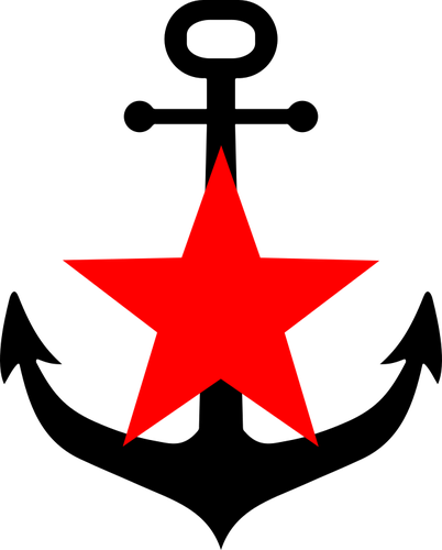 Anchor and red star