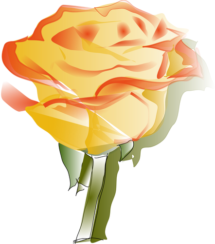 Żółta róża wektorowej