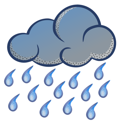 Cuaca Hujan Domain Publik Vektor Gambar Kartun