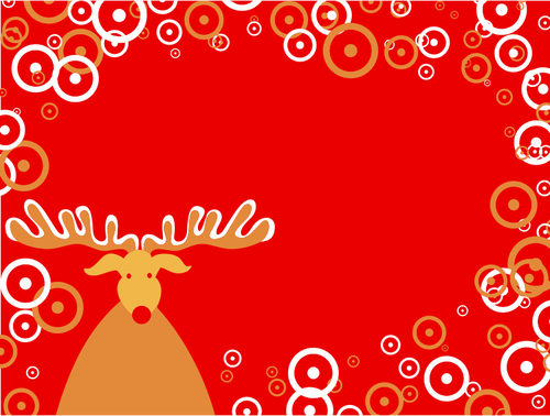 Cartão de Natal de rena