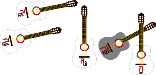 Ilustração em vetor de guitarra acústica