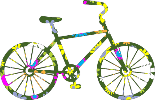 Ретро цветочные велосипедов