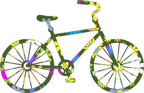 Retro floral bicycle