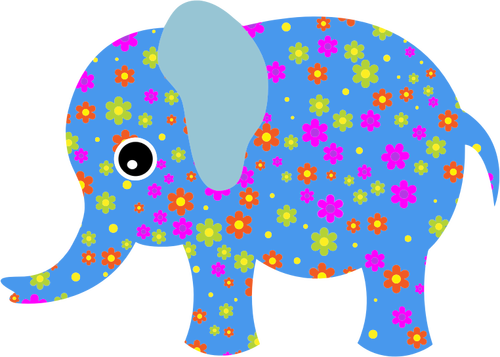 Éléphant floral