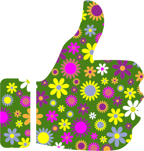 Floral thumbs up