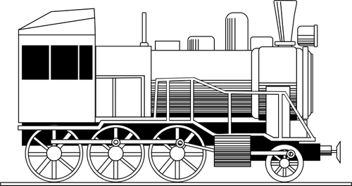 Vectorillustratie van locomotief