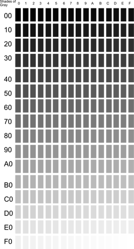 Vektorgrafikk utklipp av nyanser av grått palett