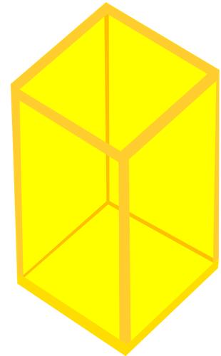 Yellow transparent cube