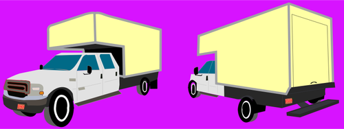 Desenho vetorial de caminhão caixa