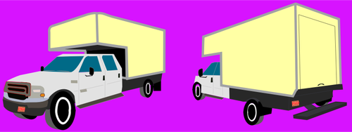 Box truck vector drawing