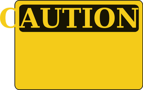 Caution sign blank yellow vector image