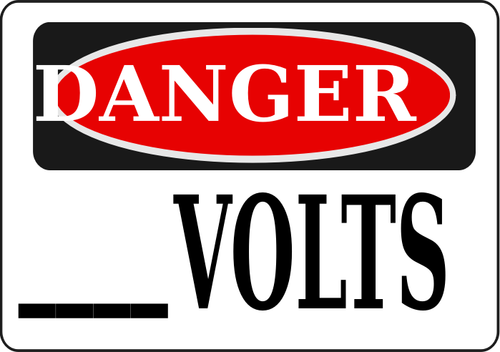 Nebezpečí voltů prázdný znak vektorový obrázek