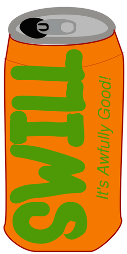 Vector image of Swill soda can