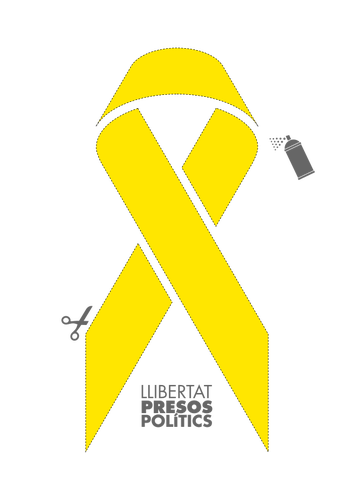 Yellow ribbon stencil