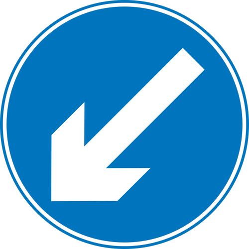 Håll vänster symbol