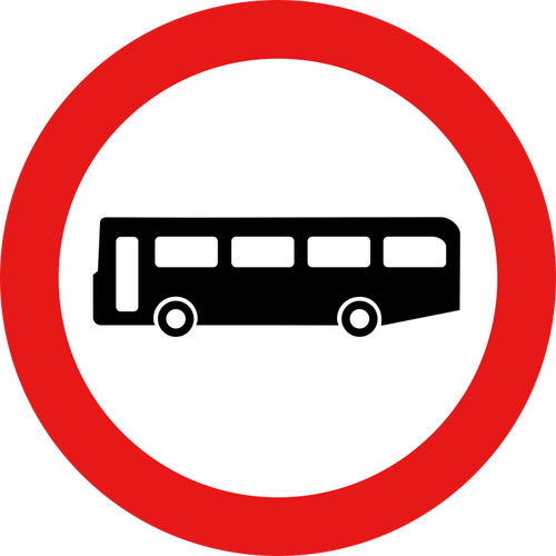 Señal de tráfico de autobús