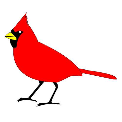 Kardinal fågel vektor ClipArt