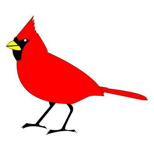 Kardinale Vogel Vektor-ClipArt