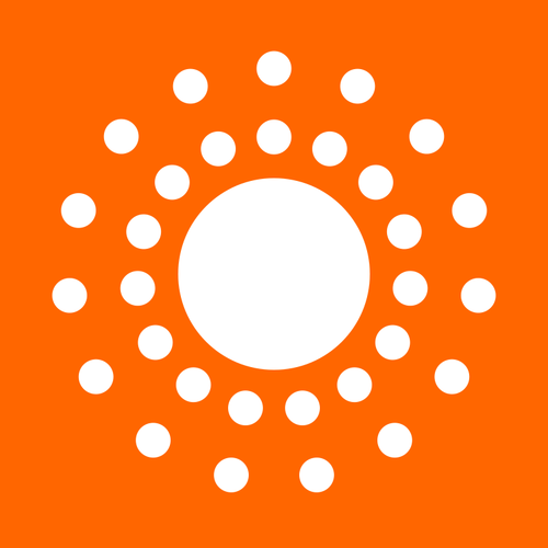 太陽ロゴのベクトル画像