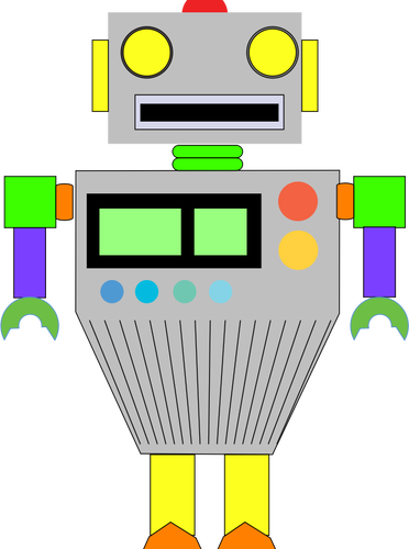 Gambar berwarna-warni robot