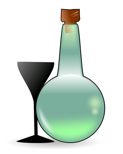 Flaska absint vektorgrafik