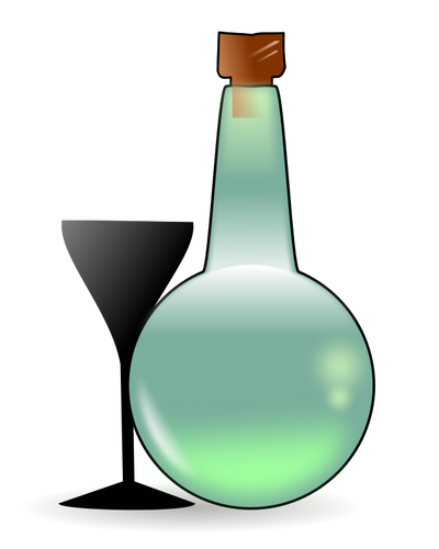 Bottle of absinthe vector graphics