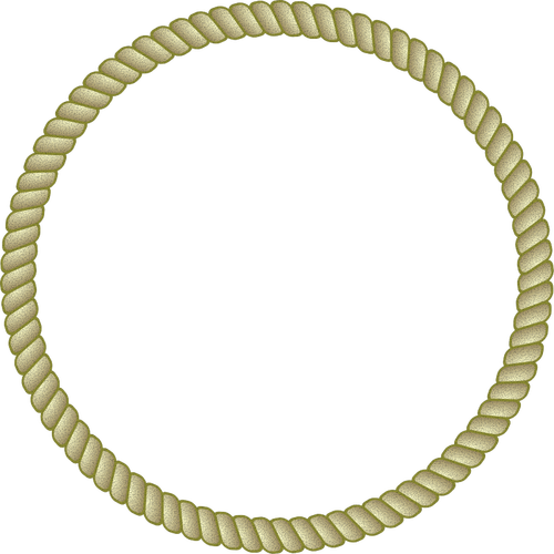 Round rope frame vector image